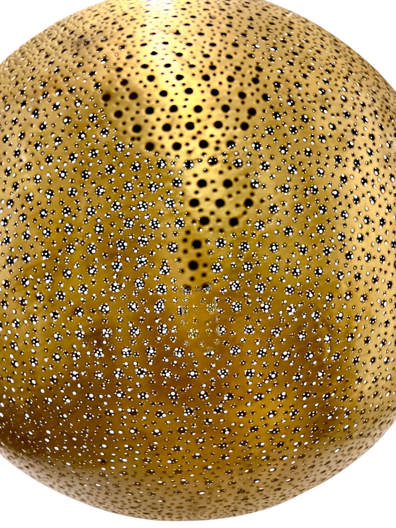 Polkadot Brass Sphere Light Fixture