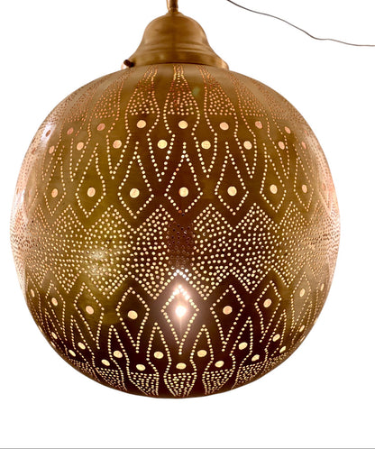 Ember Brass Sphere Light Fixture