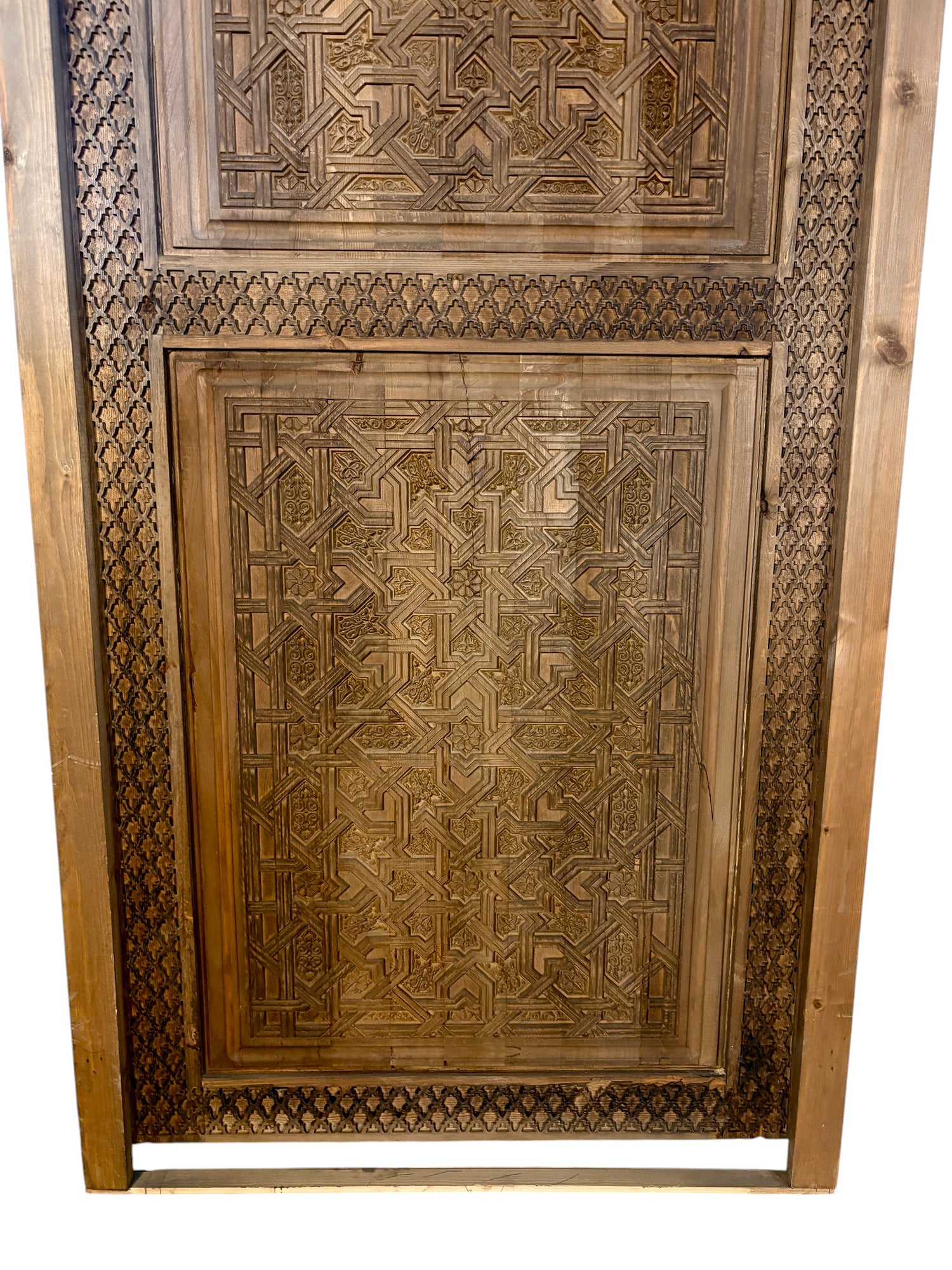 Alhambra Star Pattern Hand-Carved Moroccan Door