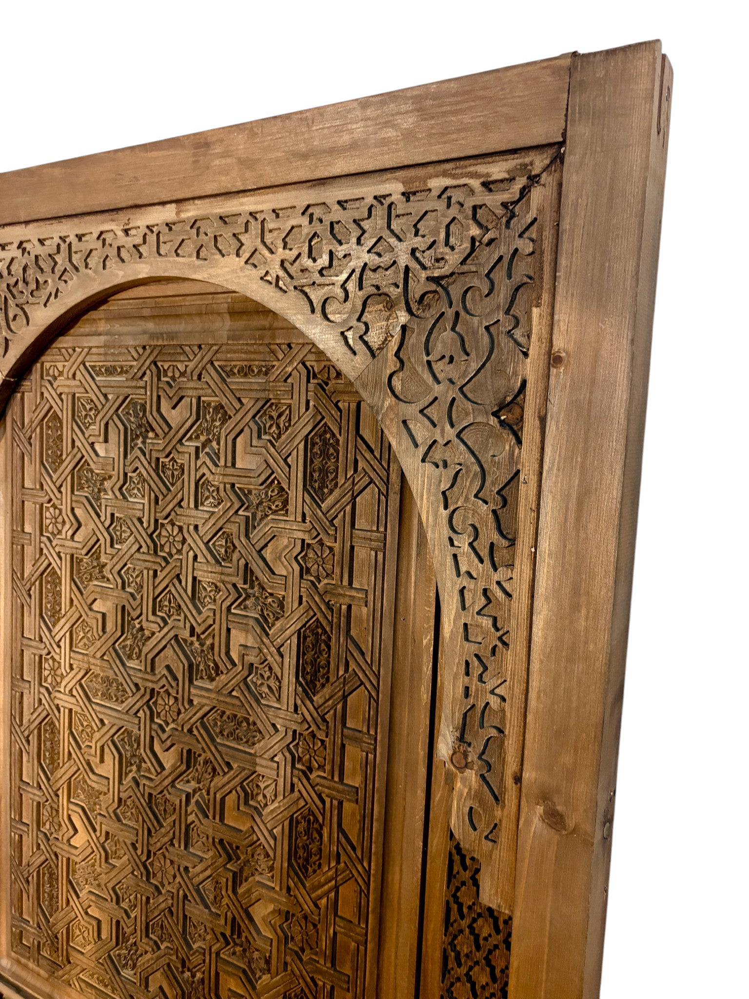 Alhambra Star Pattern Hand-Carved Moroccan Door
