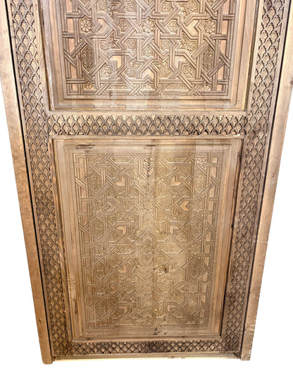 Alhambra Star Pattern Hand-Carved Moroccan Door