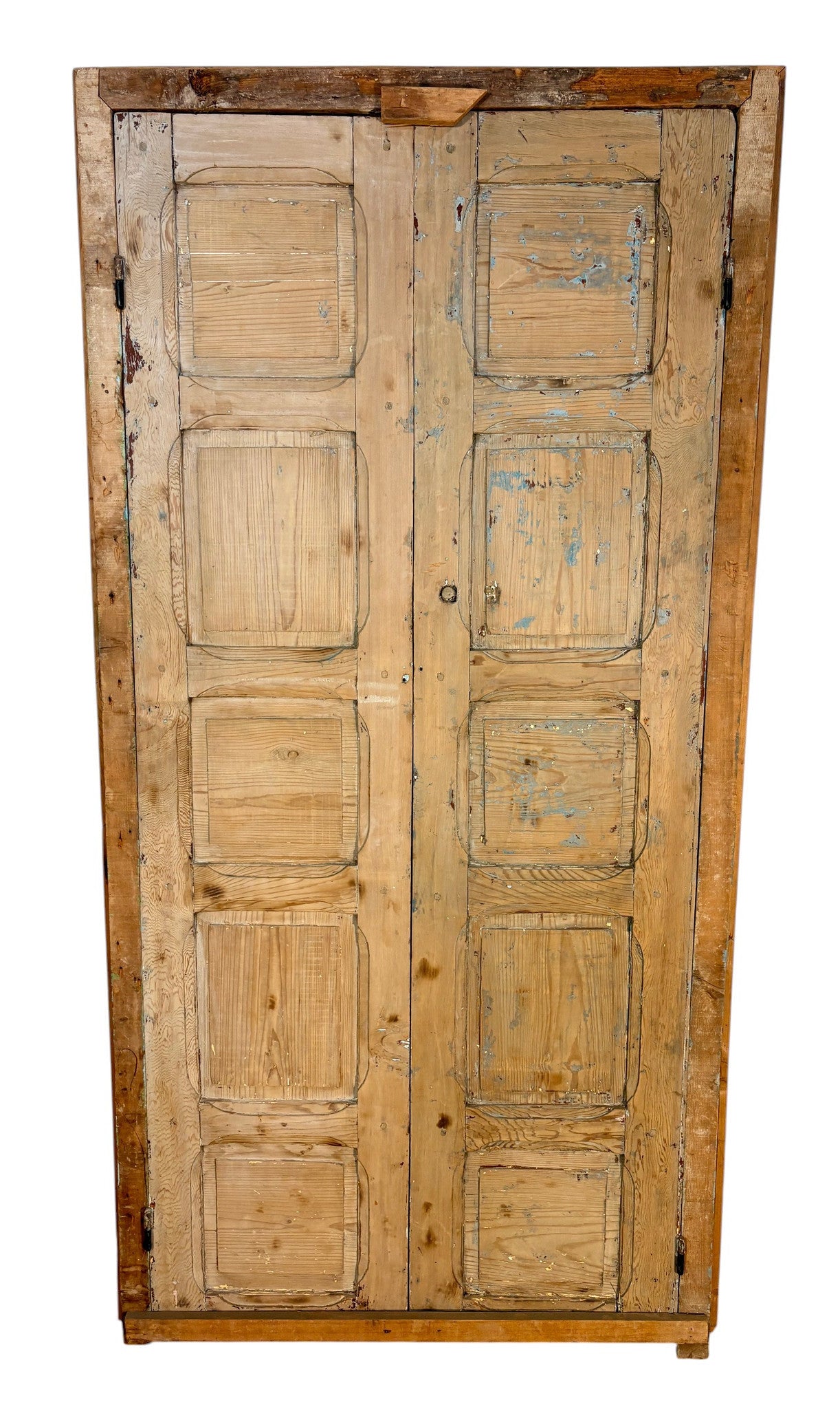 Antique Moroccan Double Doors with Scalloped Valance