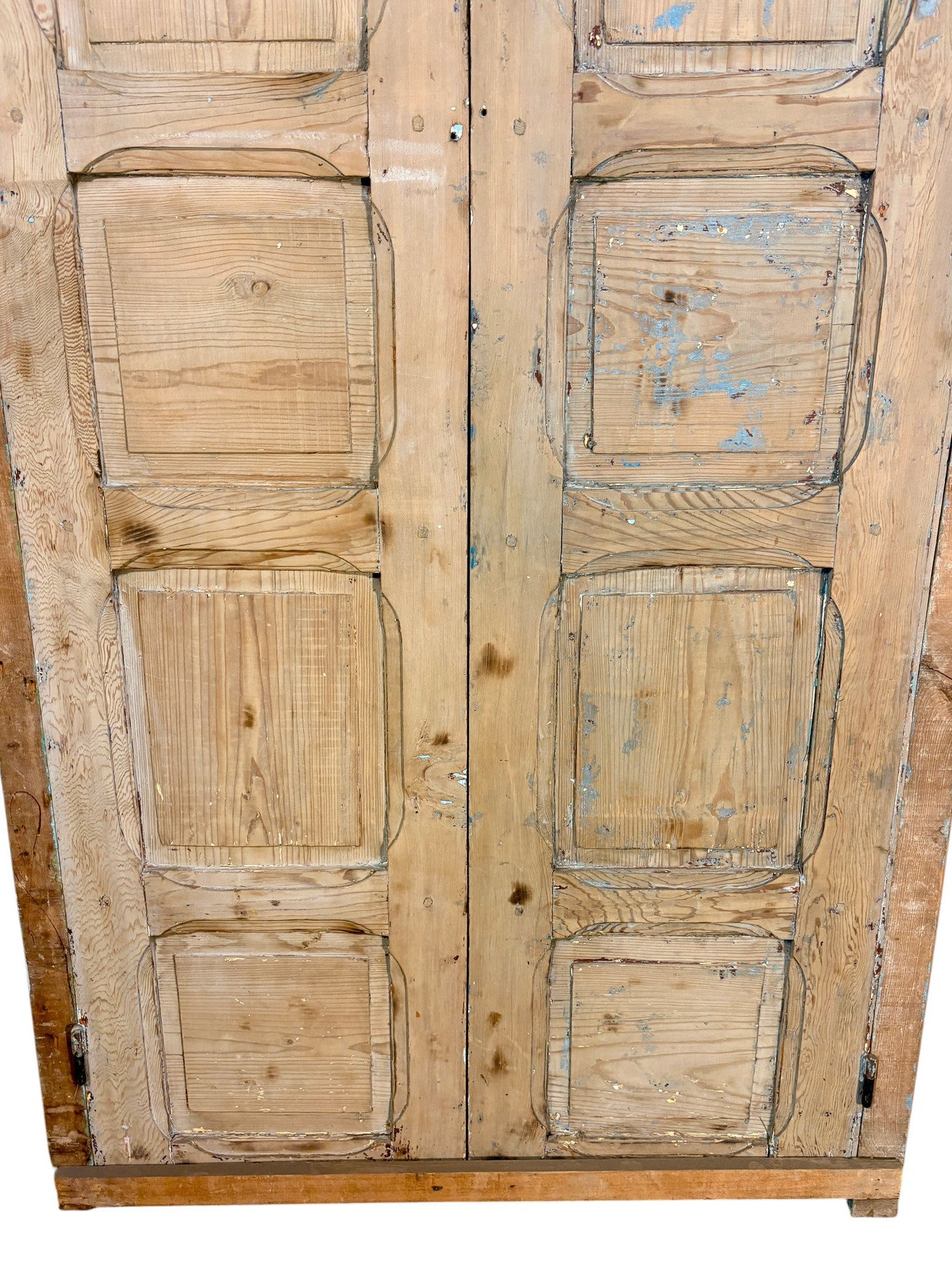 Antique Moroccan Double Doors with Scalloped Valance