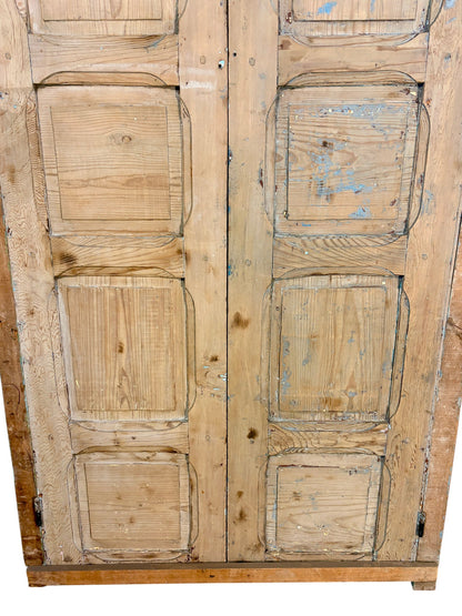 Antique Moroccan Double Doors with Scalloped Valance