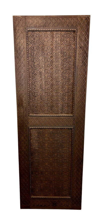Antique Hand-Carved Moroccan Door with Andalusi Star GeometryAntique Hand-Carved Moroccan Door with Andalusi Star Geometry