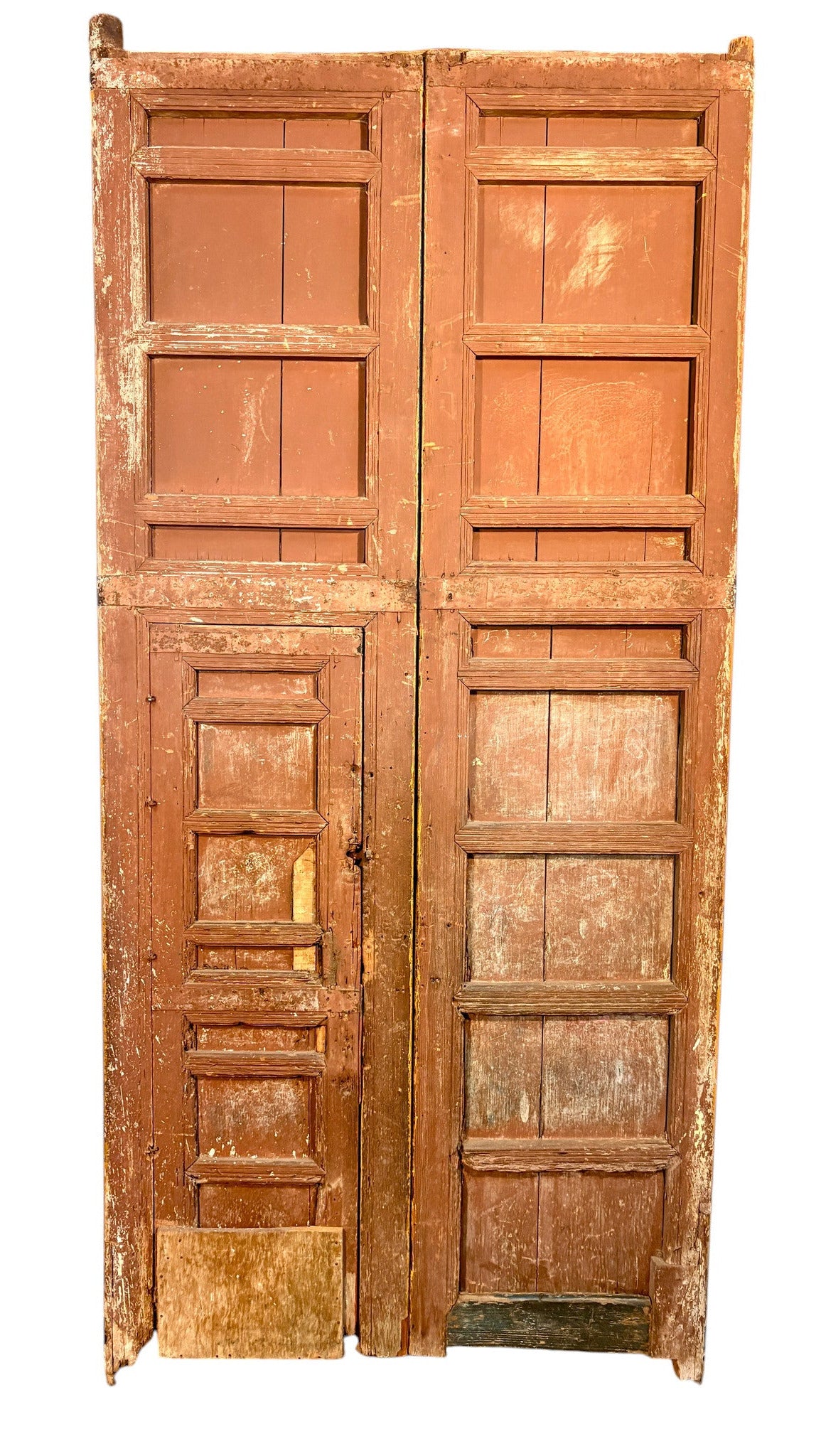 Antique Moroccan Riad Door with Bab al-Khoukha Pedestrian Door