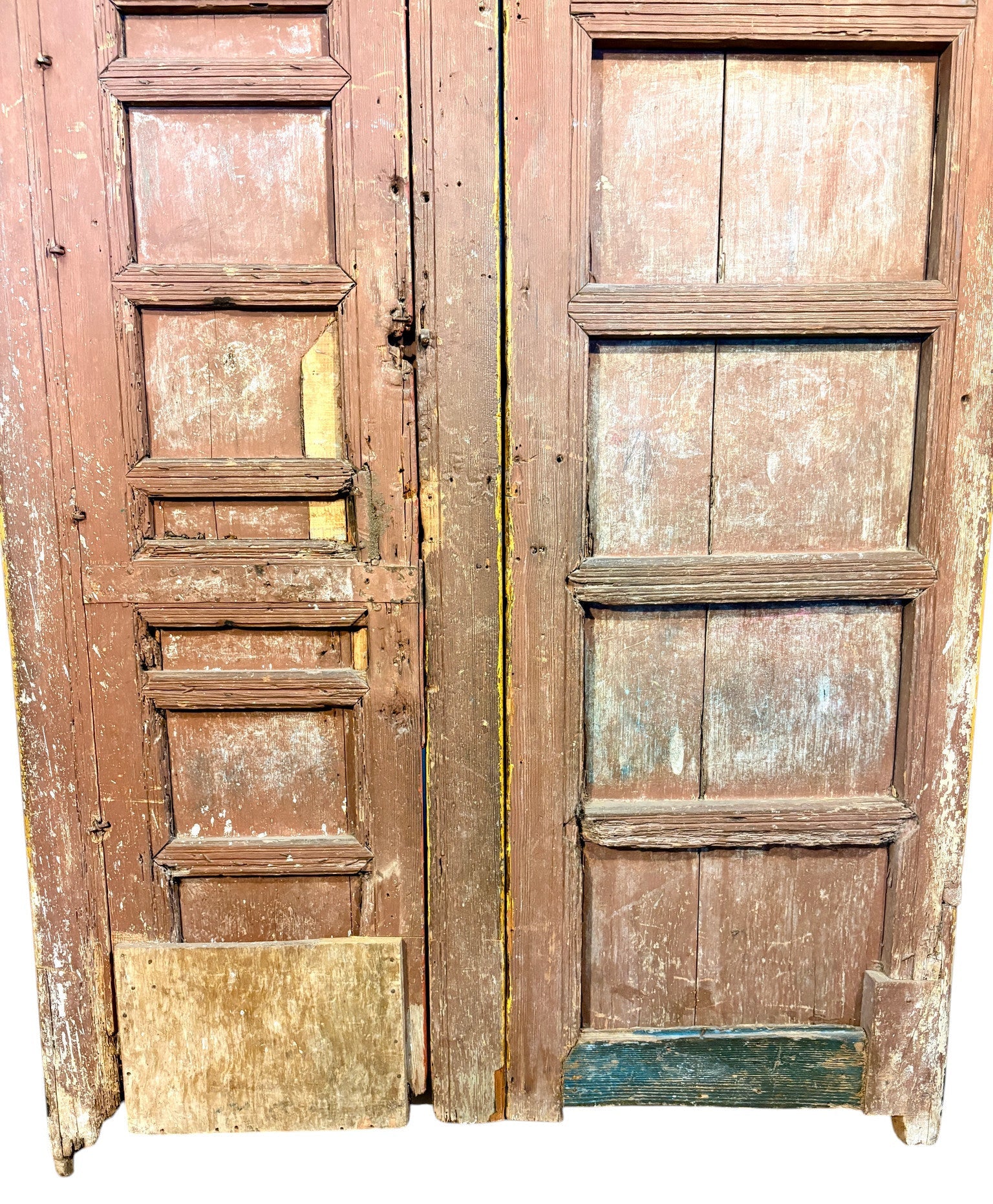 Antique Moroccan Riad Door with Bab al-Khoukha Pedestrian Door