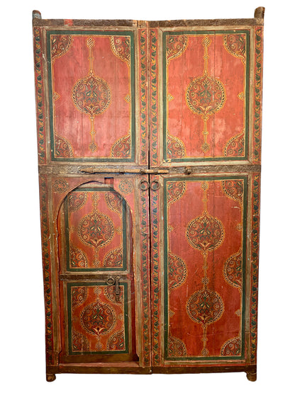Antique Moroccan Riad Door with Bab al-Khoukha