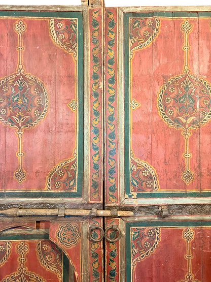 Antique Moroccan Riad Door with Bab al-Khoukha