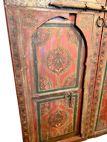 Antique Moroccan Riad Door with Bab al-Khoukha