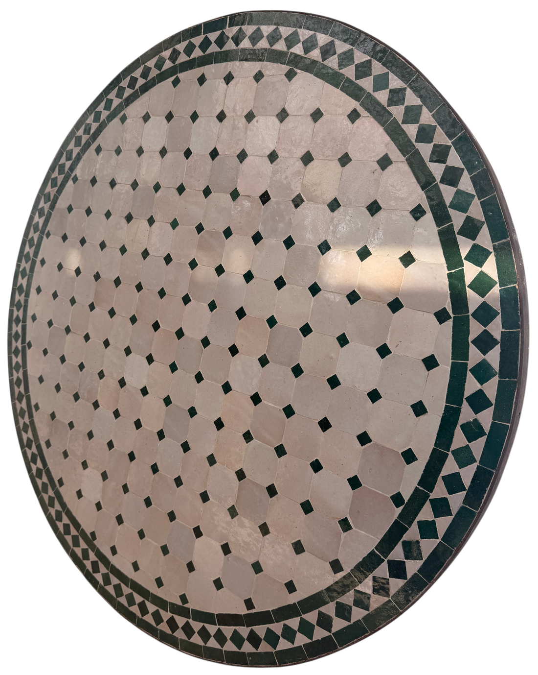 36" Multi Beige Zellige Mosaic Table Top