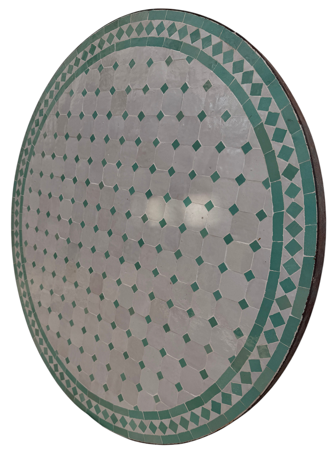 36" Multi Ecru Zellige Mosaic Table Top