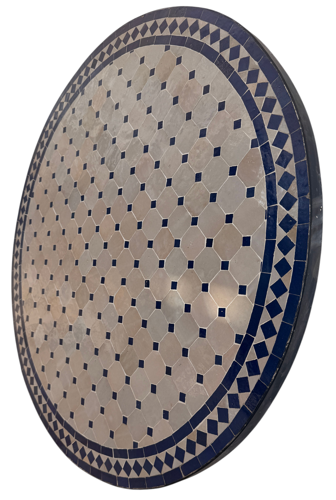 36" Multi Beige Zellige Mosaic Table Top