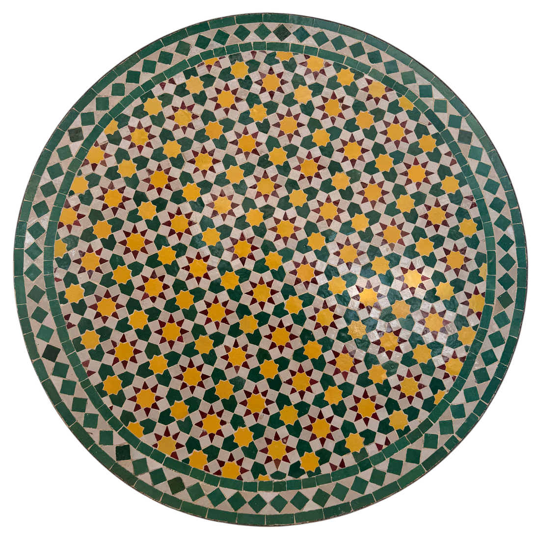 36" Multi Sunflower Zellige Mosaic Table Top