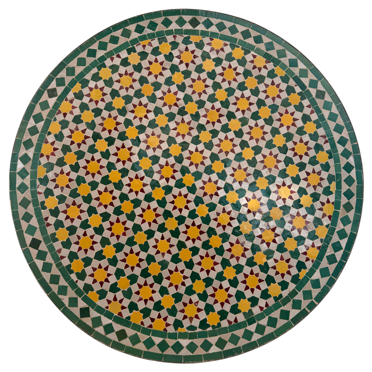 36" Multi Sunflower Zellige Mosaic Table Top