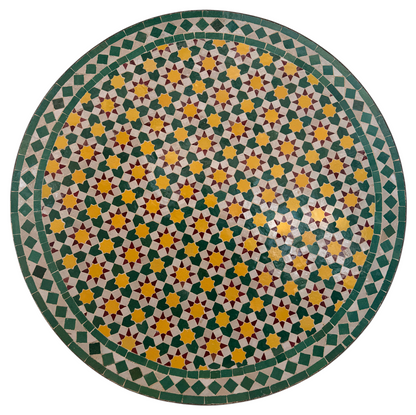 36" Multi Sunflower Zellige Mosaic Table Top