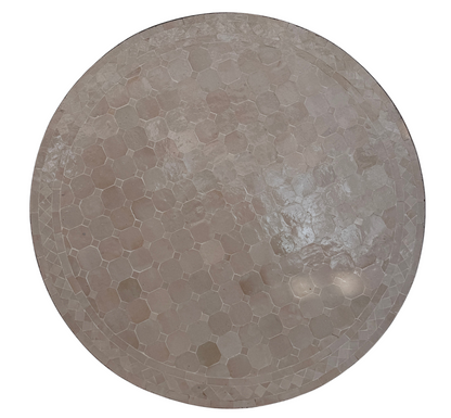36" Beige Zellige Mosaic Table Top