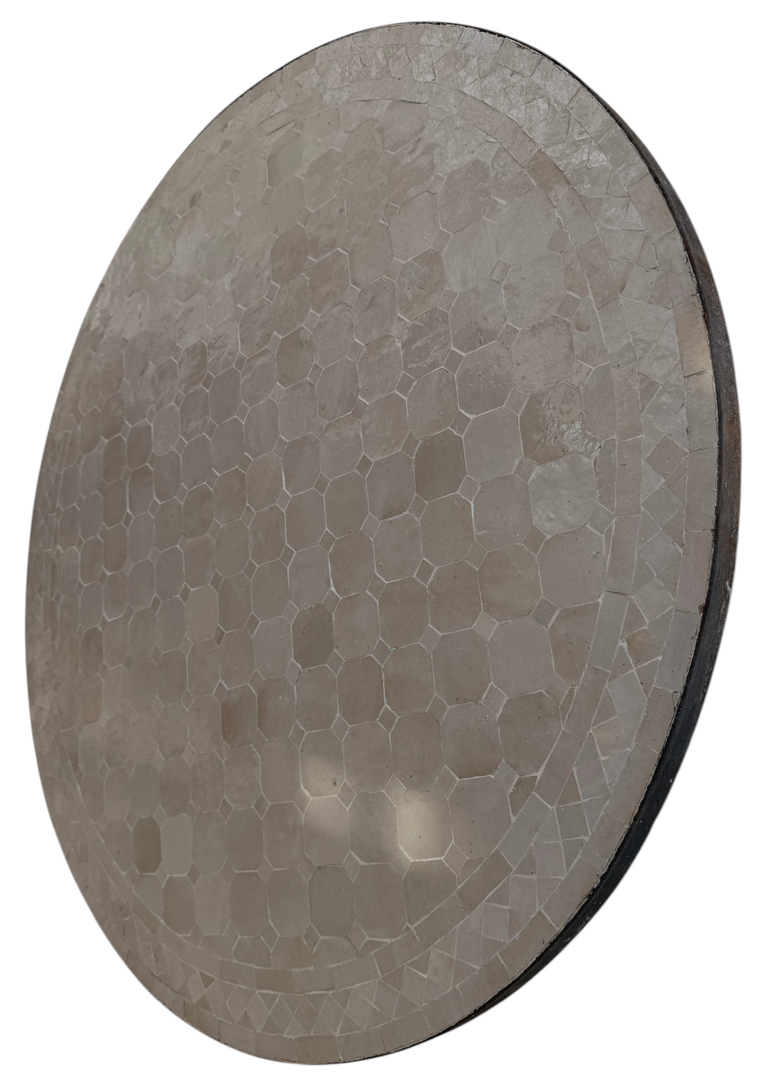 36" Beige Zellige Mosaic Table Top