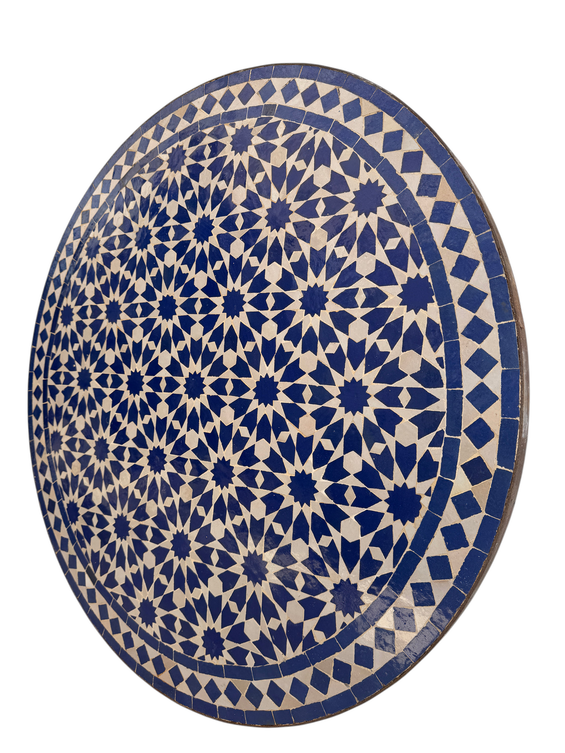 36" Multi Navy Zellige Mosaic Table Top
