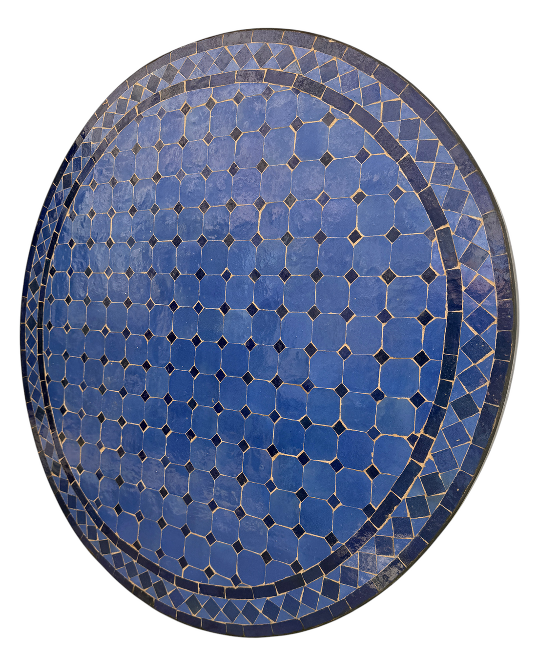 36" Multi Blue Zellige Mosaic Table Top