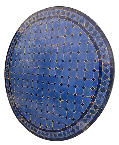 36" Multi Blue Zellige Mosaic Table Top