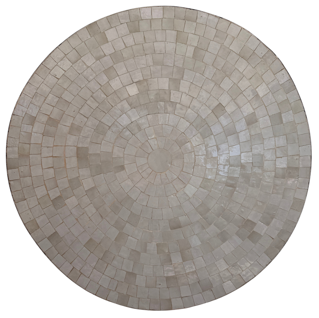 36" Beige Zellige Mosaic Table Top