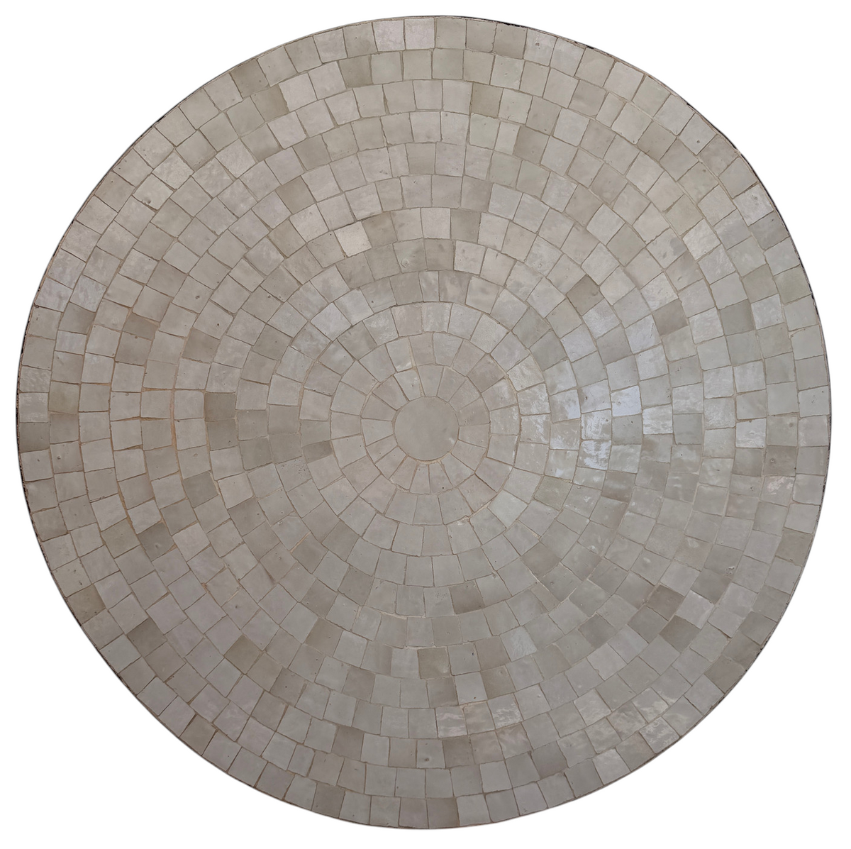 36" Beige Zellige Mosaic Table Top