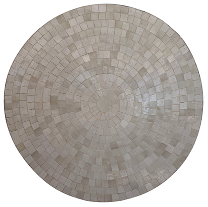 36" Beige Zellige Mosaic Table Top