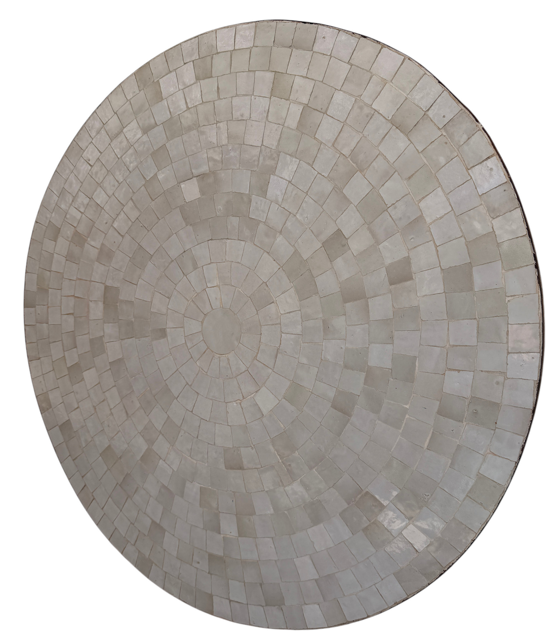 36" Beige Zellige Mosaic Table Top