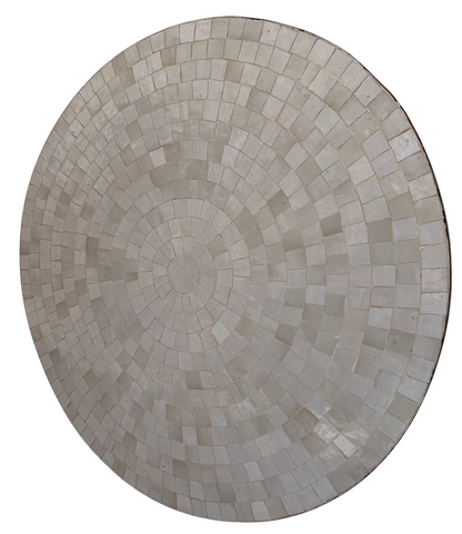 36" Beige Zellige Mosaic Table Top