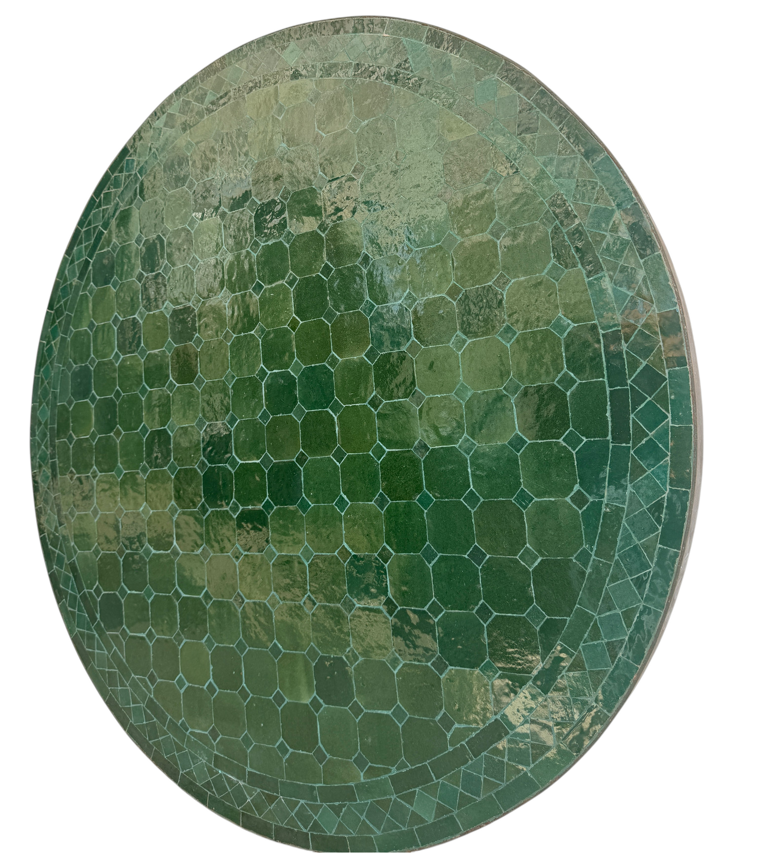 36" Evergreen Zellige Mosaic Table Top