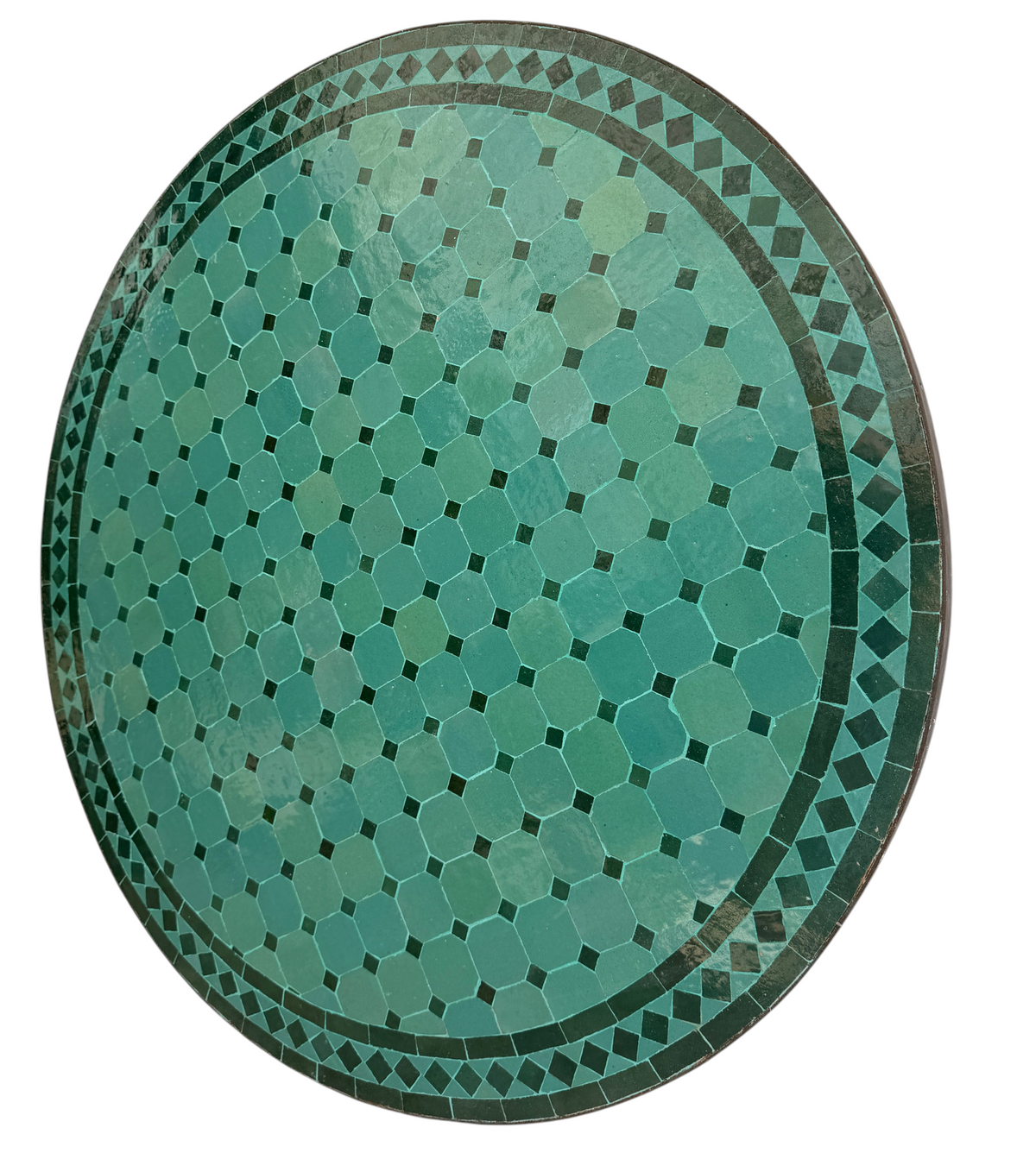 36" Multi Aqua Zellige Mosaic Table Top