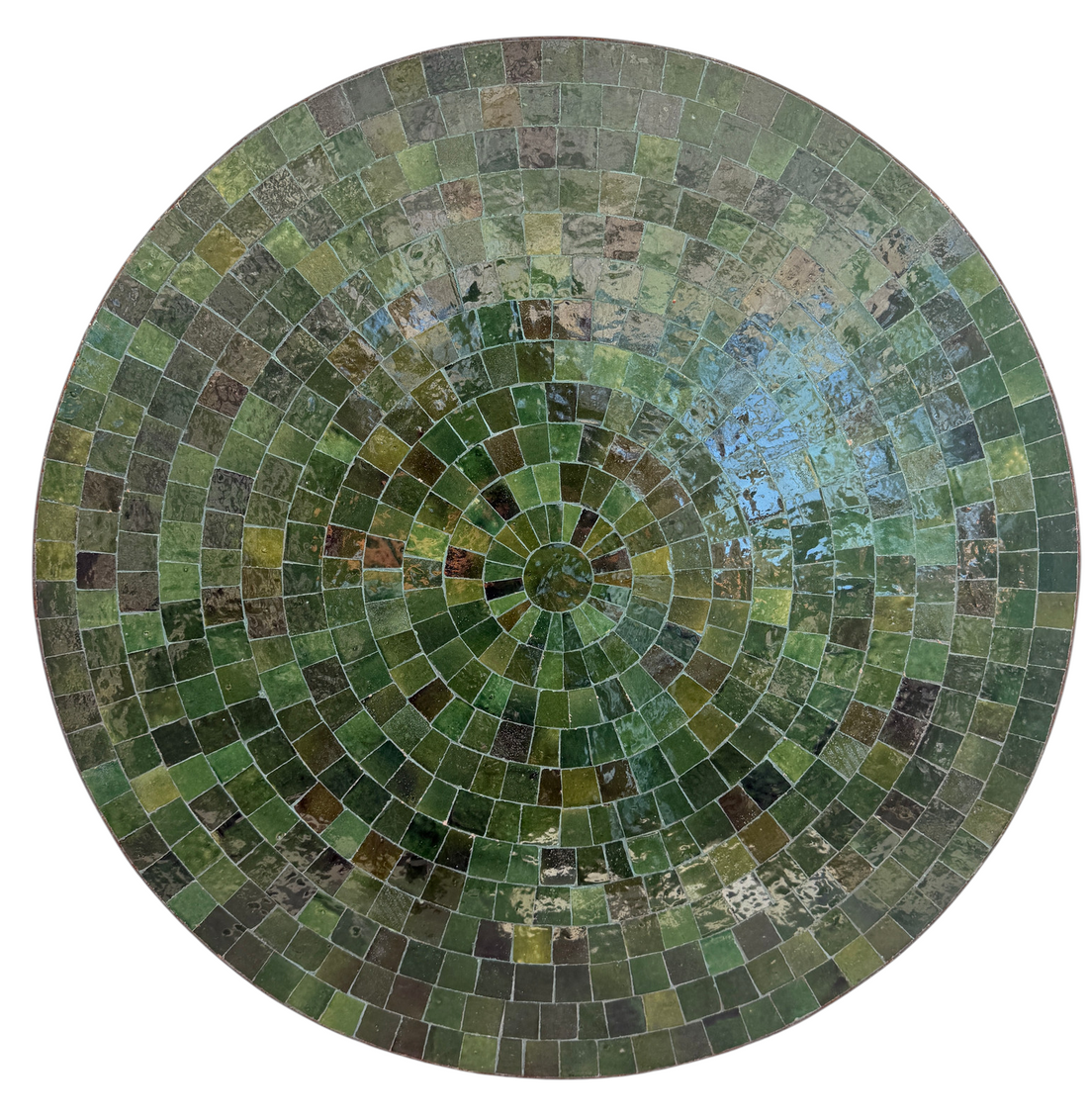 36" Evergreen Zellige Mosaic Table Top