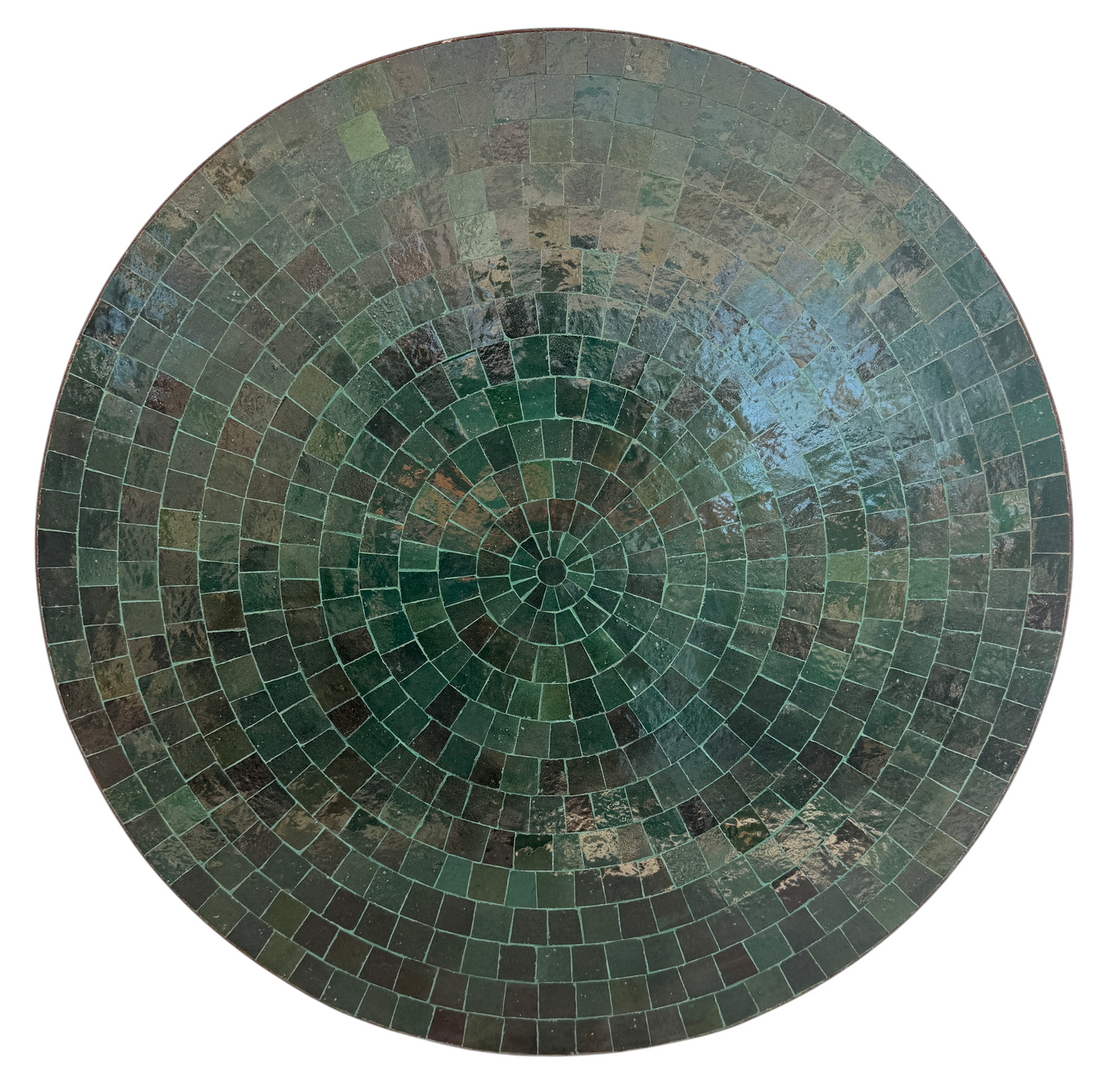 36" Evergreen Zellige Mosaic Table Top