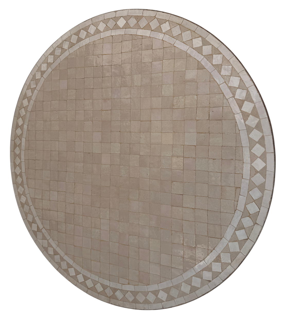 36" Beige Zellige Mosaic Table Top