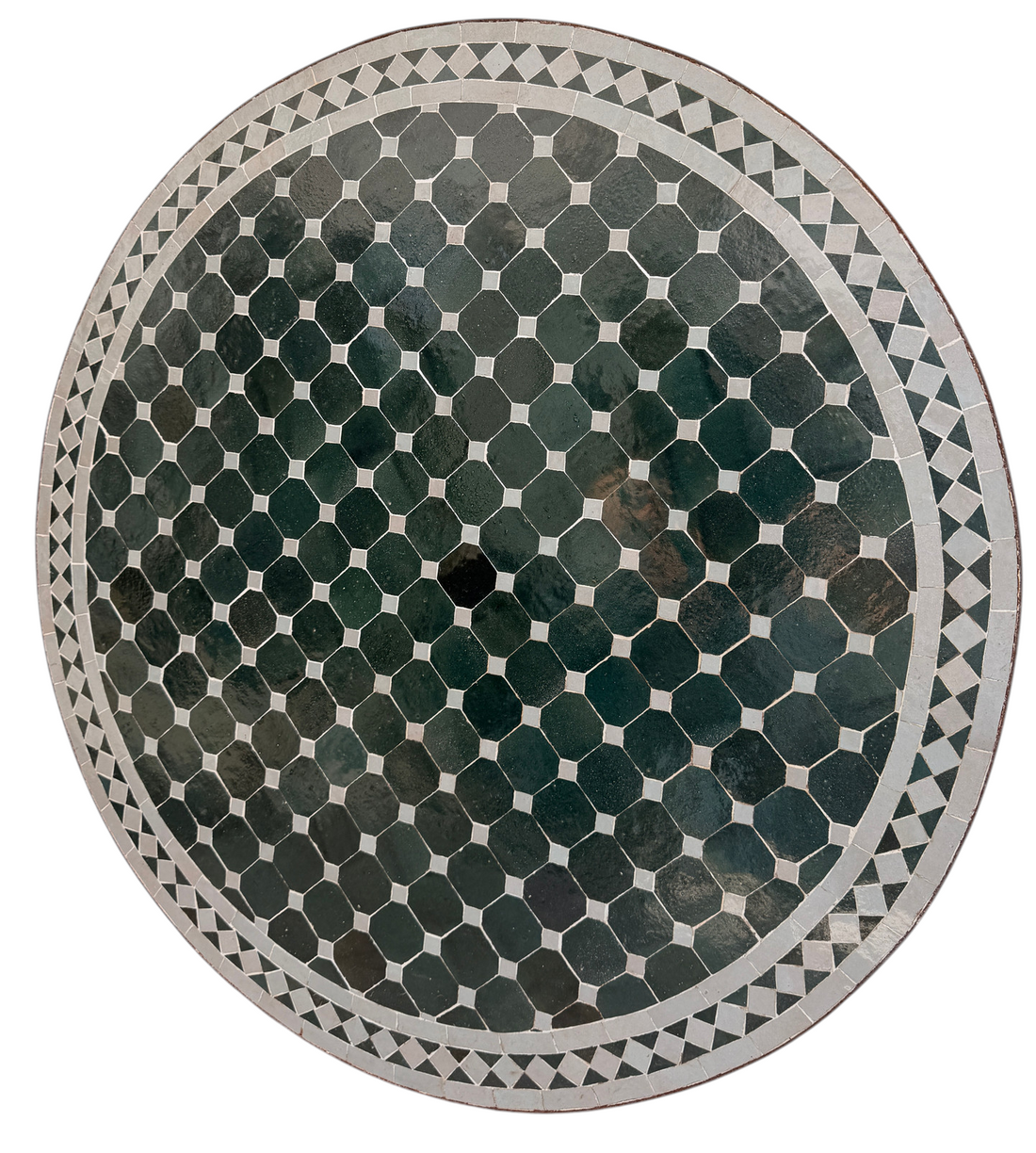36" Multi Evergreen Zellige Mosaic Table Top
