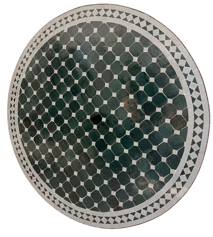 36" Multi Evergreen Zellige Mosaic Table Top