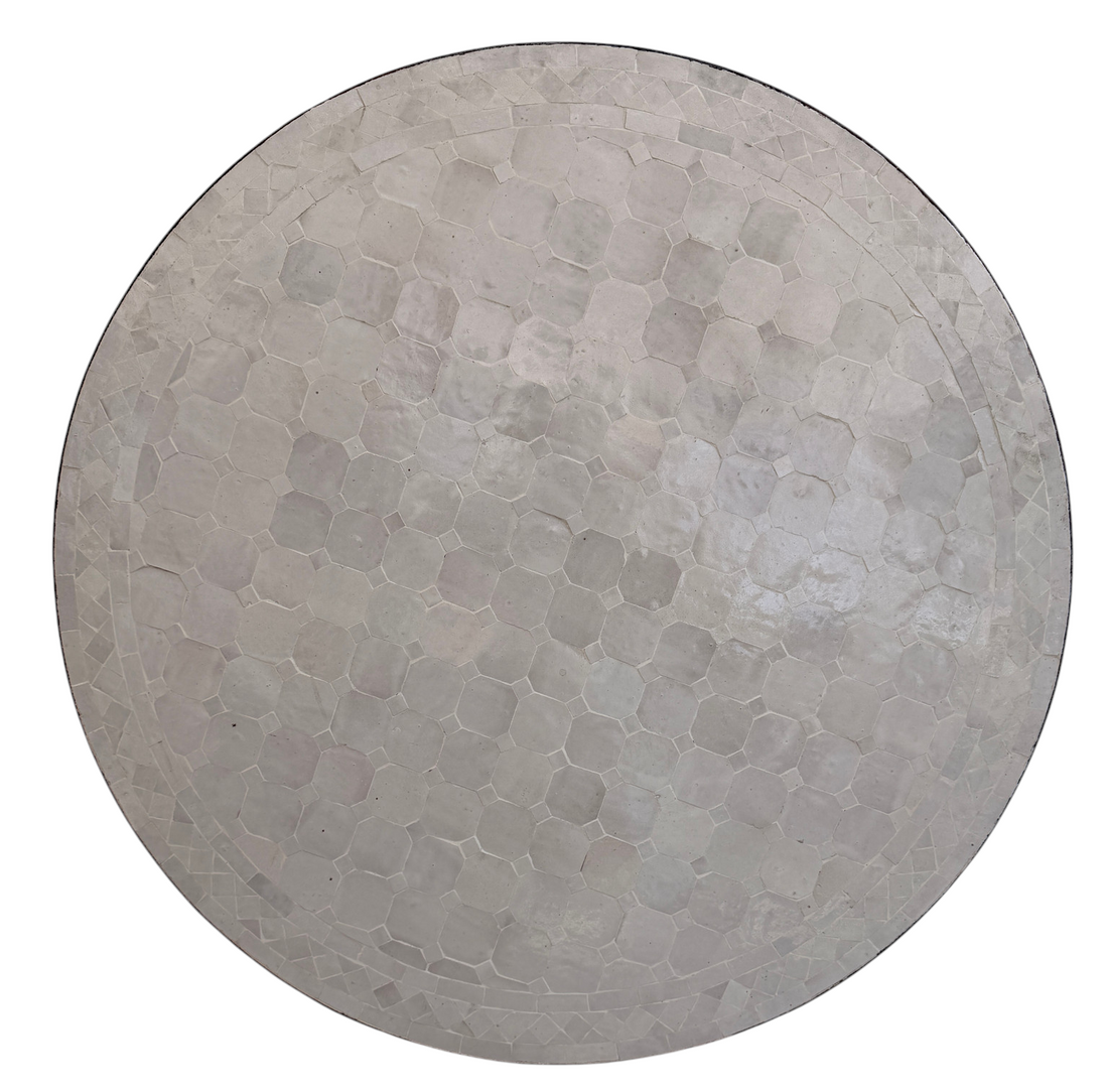 36" Blanca Zellige Mosaic Table Top