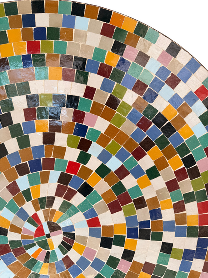 48" Multi Zellige Mosaic Table Top