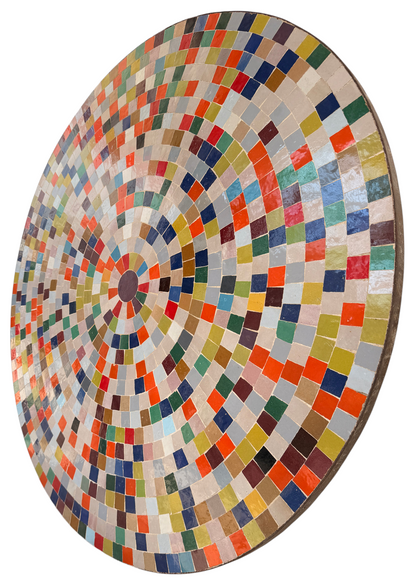 48" Multi Zellige Mosaic Table Top