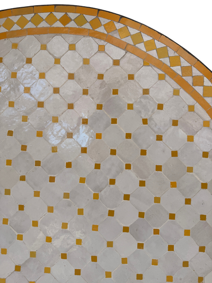 48" Multi Blanca Zellige Mosaic Table Top