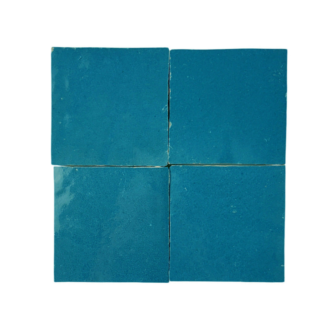 Cerulean 4x4 Zellige Tile