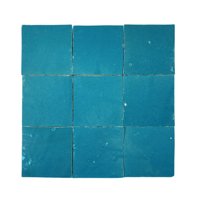 Cerulean 4x4 Zellige Tile