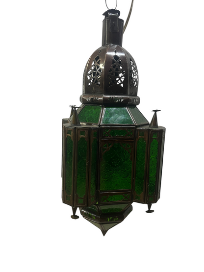 Hanging Lanterns with Multi-Color Glass