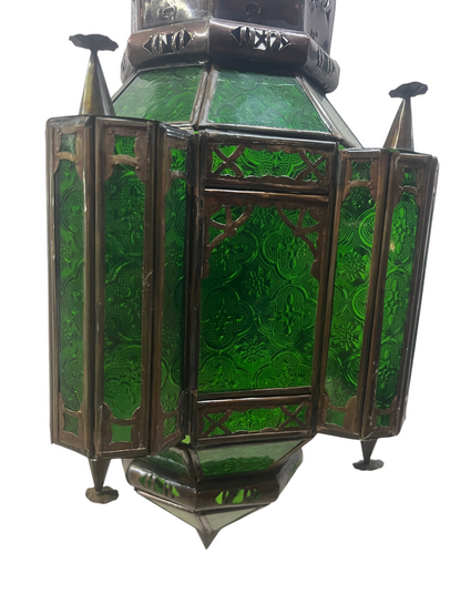 Hanging Lanterns with Multi-Color Glass