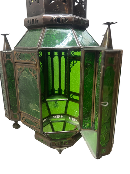 Hanging Lanterns with Multi-Color Glass