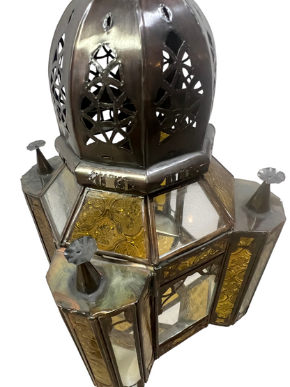 Hanging Lanterns with Multi-Color Glass