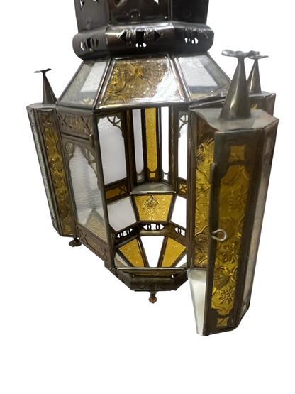 Hanging Lanterns with Multi-Color Glass