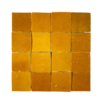 Honey 2x2 Zellige Mosaic Tile