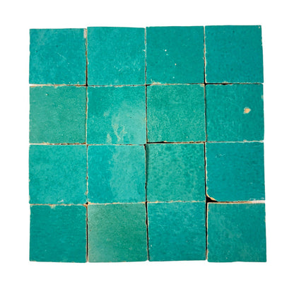 Aqua 2x2 Zellige Mosaic Tile